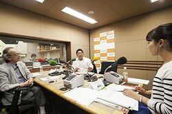 「マット安川のずばり勝負」スタジオ風景／宮崎正弘、マット安川、加藤知華／前田せいめい撮影