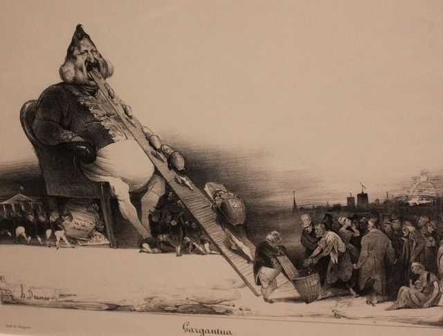 最安値即納希少！必見！19世紀フランスの風刺画家、オノレ・ドーミエの石版画「人生の美しい日々」シリーズからの１点です。版上サイン、1845年ごろ 石版画、リトグラフ