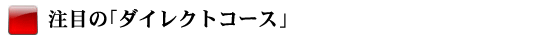 注目の「ダイレクトコース」
