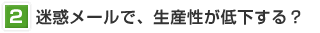 迷惑メールで、生産性が低下する？
