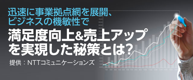 迅速に事業拠点網を展開、ビジネスの機敏性で 満足度向上＆売上アップを実現した秘策とは？ 提供：NTTコミュニケーションズ