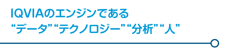 IQVIAのエンジンである“データ”“テクノロジー”“分析”“人”