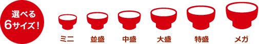 選べる6サイズ！